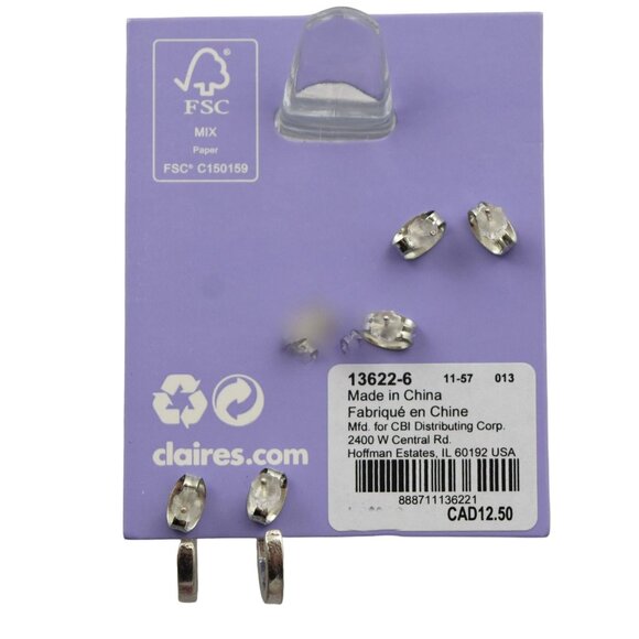 Claires Earrings Set of 3 Flowers Rainbows Hoops Colorful New Pierced - Picture 5 of 5